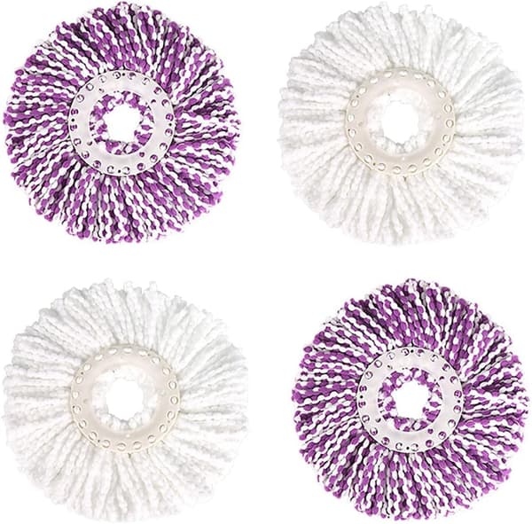 4 stk. Spin Mop Hode Mop Hode Mop Hoder Mikrofiber Erstatning
