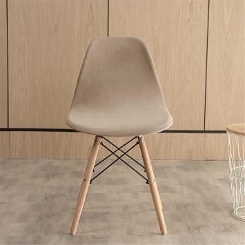 (Beige, 1 stycken) Skandinaviska Stolsöverdrag Stretch Sammet Lyx