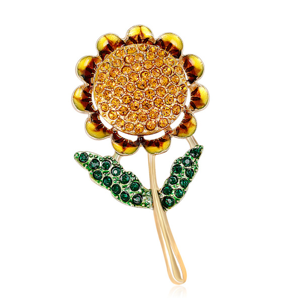 Dam Solros Enamel Nål Brosch Nål Kläder