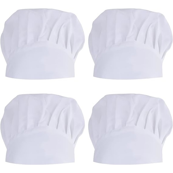4 st justerbar köksmössa för kvinnor män, unisex kock hattar,