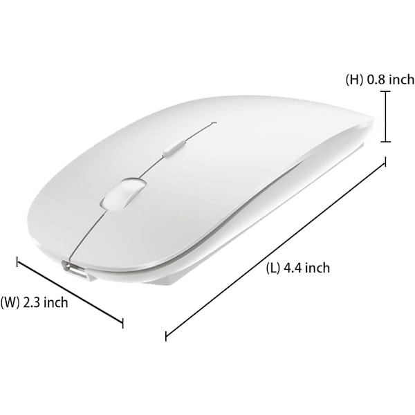 Ladattava Bluetooth-hiiri/Bluetooth 3.0/5.2+USB-2.4G/Type-C, Bluetooth-hiiri MacBook Pro/MacBook Air/Kannettavalle/i