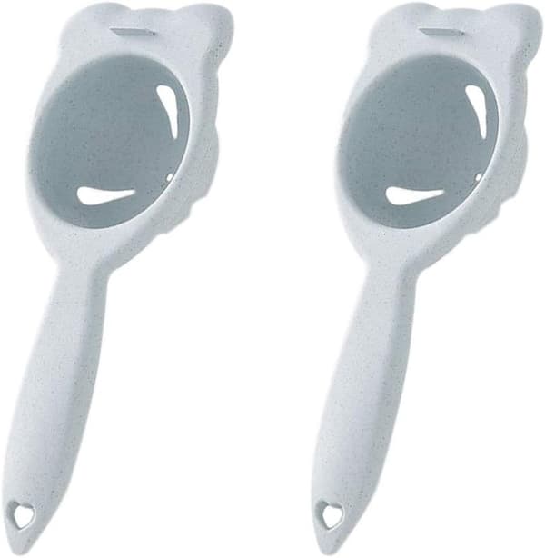 Æggeblomme Separator 2 Stykker Blå Langt Håndtag Æggehvide Filter