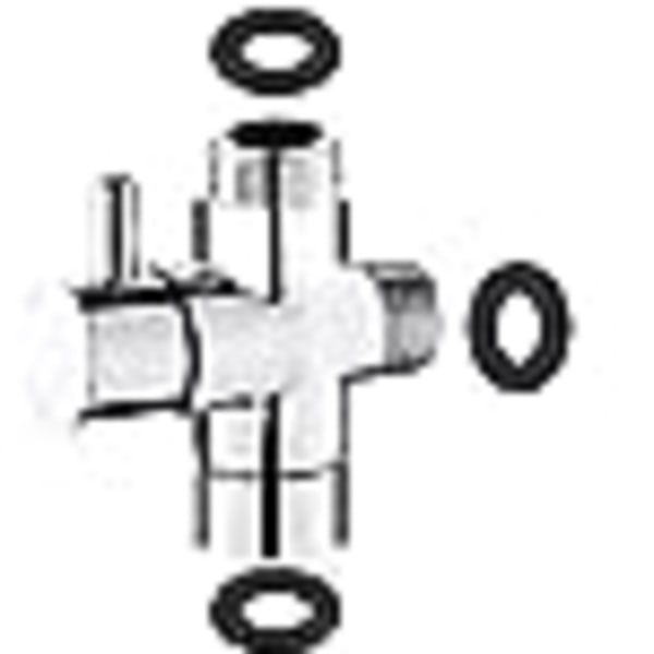 3-veis ventil, solid messing G1/2 håndholdt dusjfordeler dusjsett adapter dusjsystem reservedeler, Universa