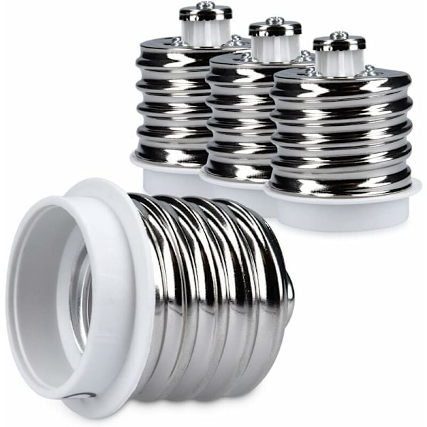 4x sokkeladapter - E40 til E27 sokkelkonverter - E27 sokkellampeholderadapter til halogen LED-pære