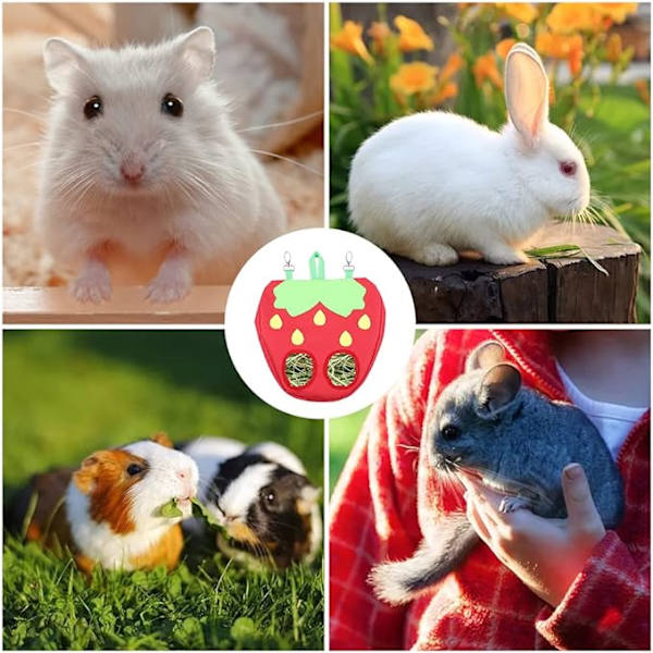 1 x Höbalspåse för Kanin, Kaninmatare, Hängande Höbalspåse, Marsvinshö