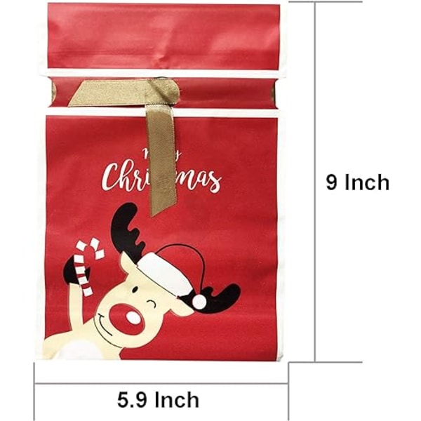 50st Julgodispåsar Plast Dragsko Förpackningspåse för