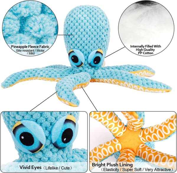 Plushleker til hunder, interaktive tyggeleker for hunder, plussleker for