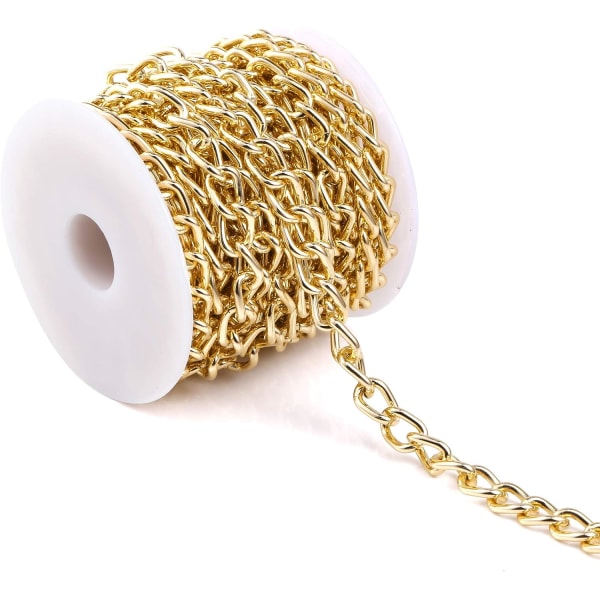 1 st 5 meter DIY smycken guld länkkedja med tvinnade kablar