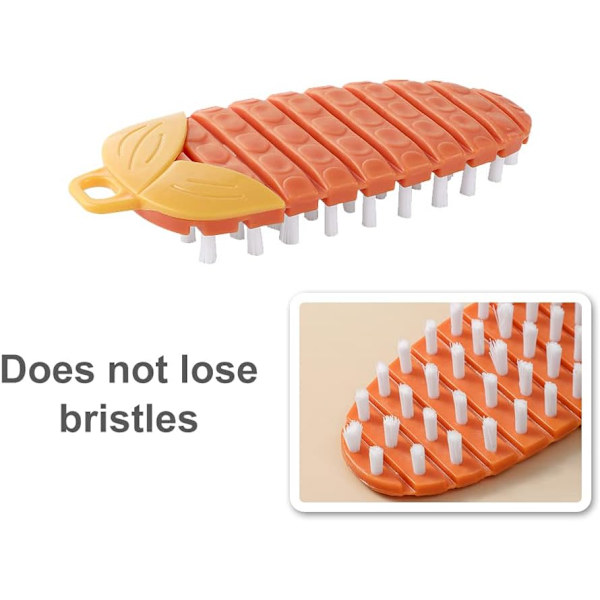 1 orange grönsaksborste multifunktionell grönsaksskrubb som