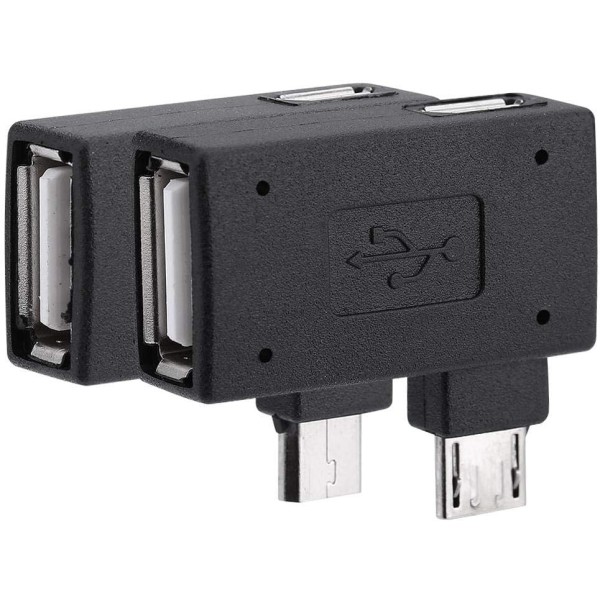 Venstre/Høyre Vinkel Micro USB 2.0 Hann 90 Grader USB Hann til Micro