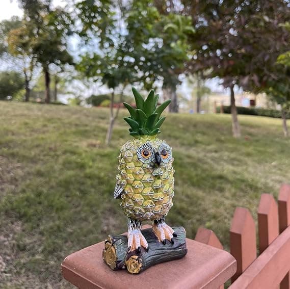 1 stk. Havevariation Ananas Ugle Resin Håndværk Gynge