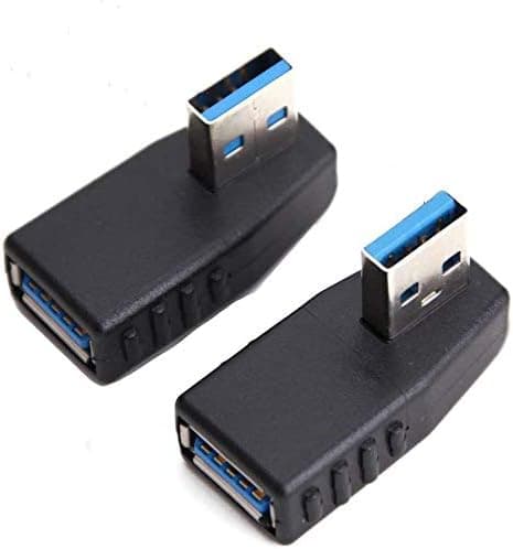 USB 3.0 -sovitin 90 asteen uros-naaraskytkin