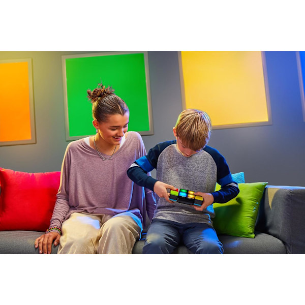 Elektroniskt Handhållet Spel | Missbruksskapande Multiplayer-Pusselspel med Färdigheter | Vänd, Skjut och Matcha Färger för att Slå Klockan