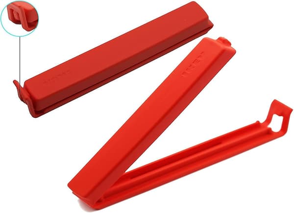 Sæt med 5 forsegling clips 12cm, assorterede farver