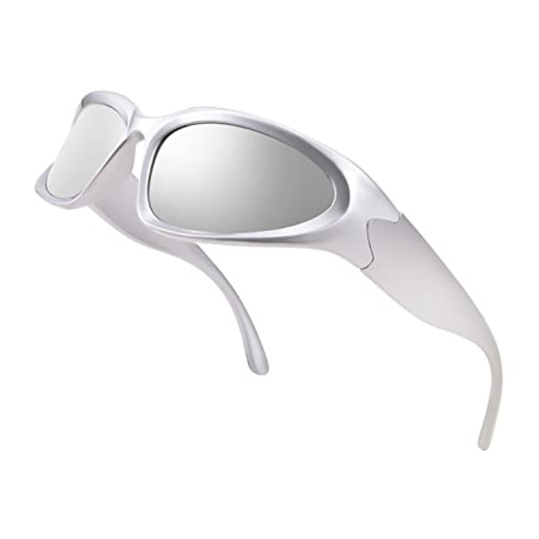 Retro solbriller, cool oval med tyk ramme