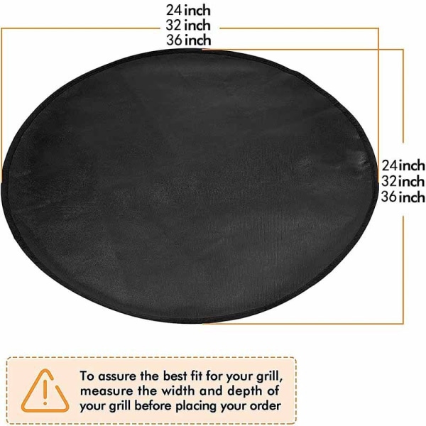 Brandsikker ildstedsmatte (61 cm) under beskyttelsesristen og