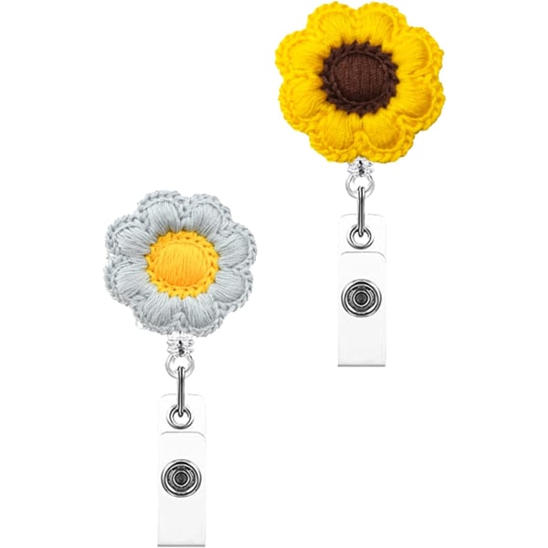 Två märkeshållare Sunflower Amningsnål Rulleklämma Infällbar