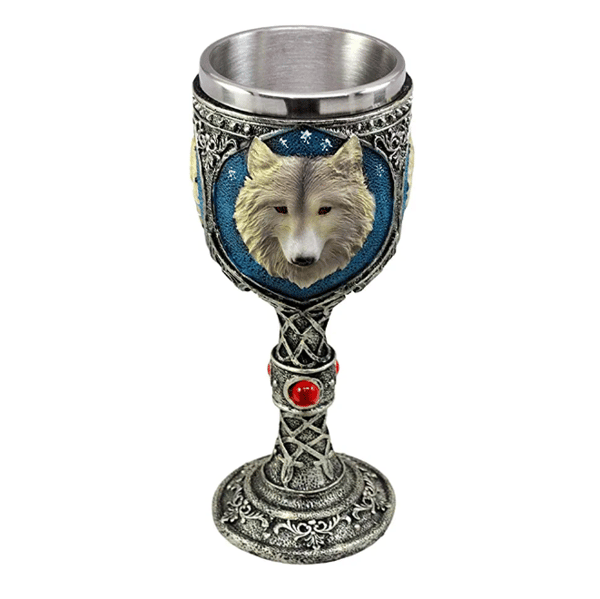 Blå Remus Grå Keltisk Ulv Magic 7oz Vinbæger Goblet Kop,