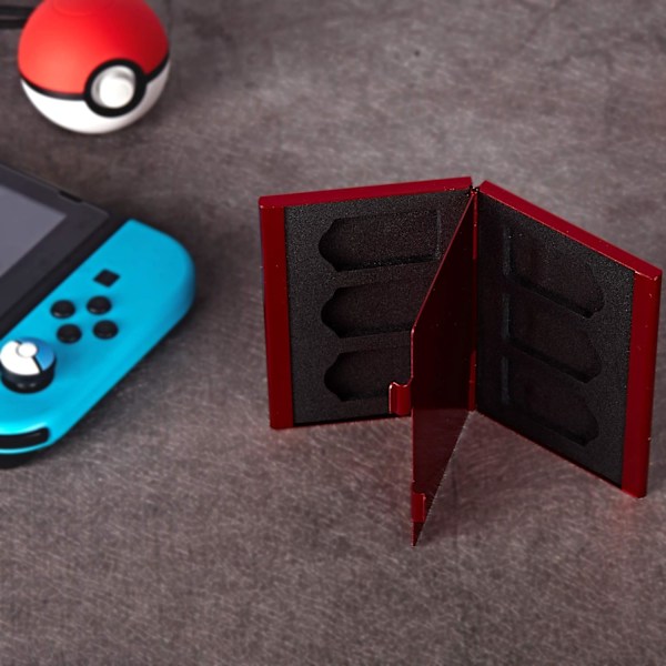 Switch Spillveske, Spillholder med Lagring for 6 Spill, Switch Spillveske Case Boks Holder