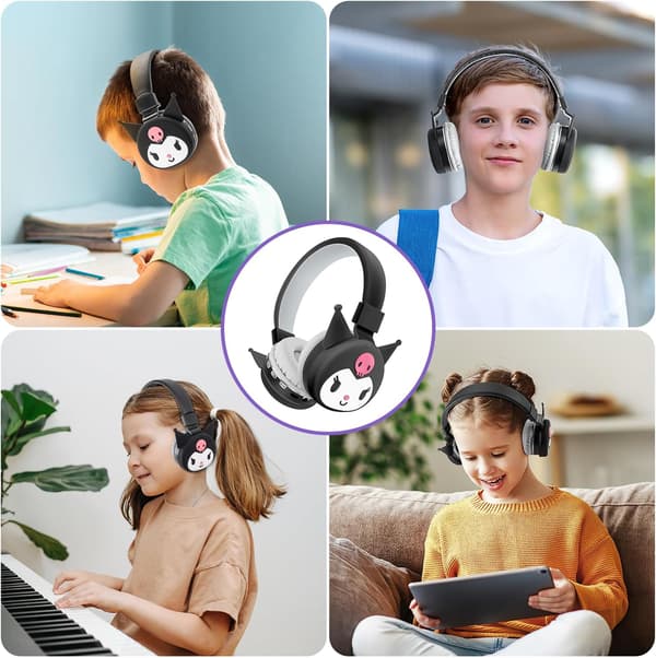 Bluetooth-hörlurar för barn, Over-ear-hörlurar för barn (SVART)