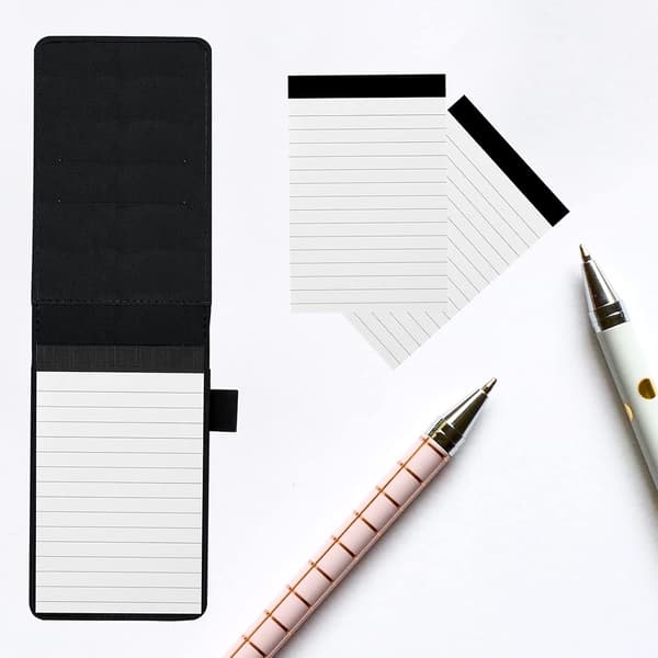 Leather Notepad Holder (Black) 138*86*15 mm Replacement Notepad
