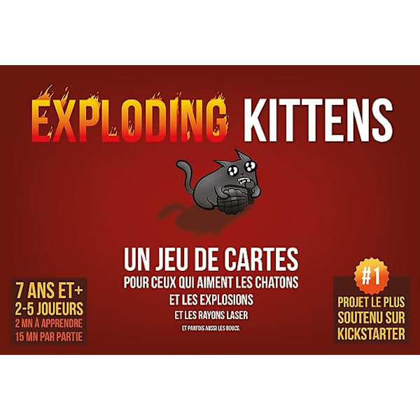 Blast Kitten - brætspil - 7+ - 2 til 5 spillere - 15 minutter