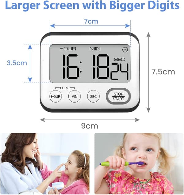 1 stk Køkken Timer, Multifunktionel Alarmur, Koge Timer