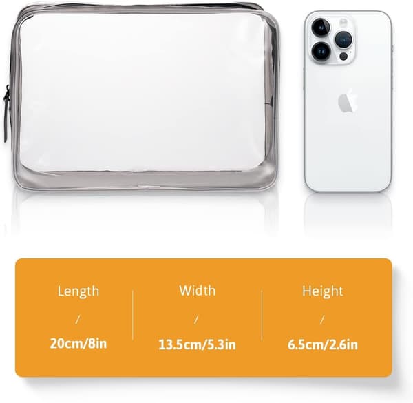 Transparent Toalettsäck Vattentät PVC Sminkväska Multifunktionell