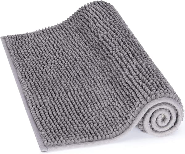 Sklisikker Absorberende Badematte Chenille Mikrofiber Dusjmatte