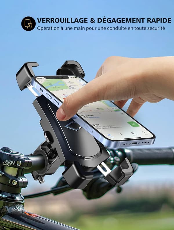 360° mobiltelefonholder, anti-vibrations rustfrit stål