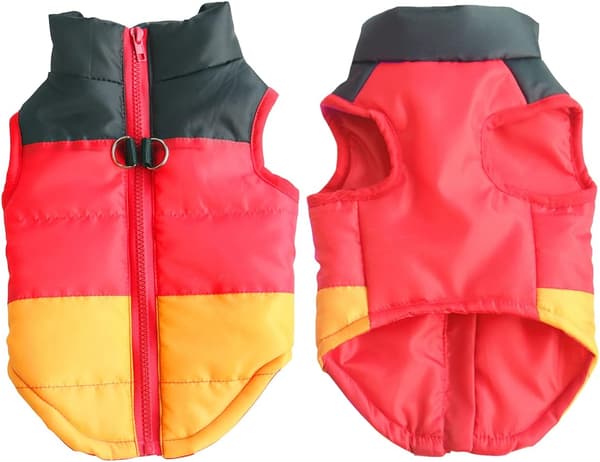 Hund og Kat Frakke med Line-Anker Farve Patchwork Polstret til