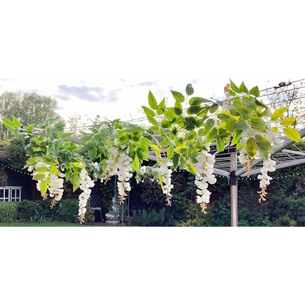 Konstgjord Silke Wisteria Hängande Girlang Konstgjorda Växter för