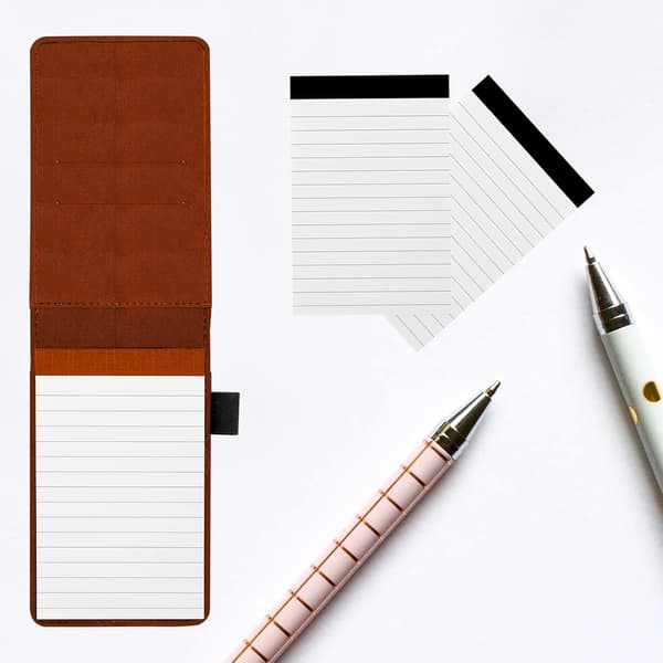 Leather Notepad Holder (Brown) 138*86*15 mm Replacement Notepad and