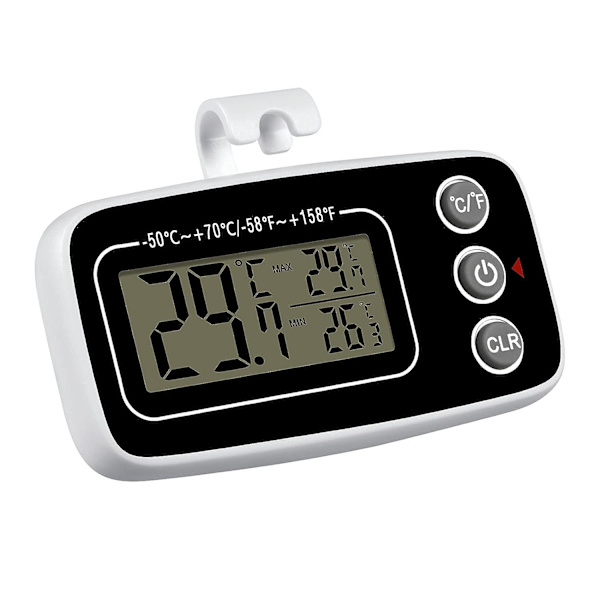 1 stk Kjøleskapstermometer Vanntett Frysertermometer Krok