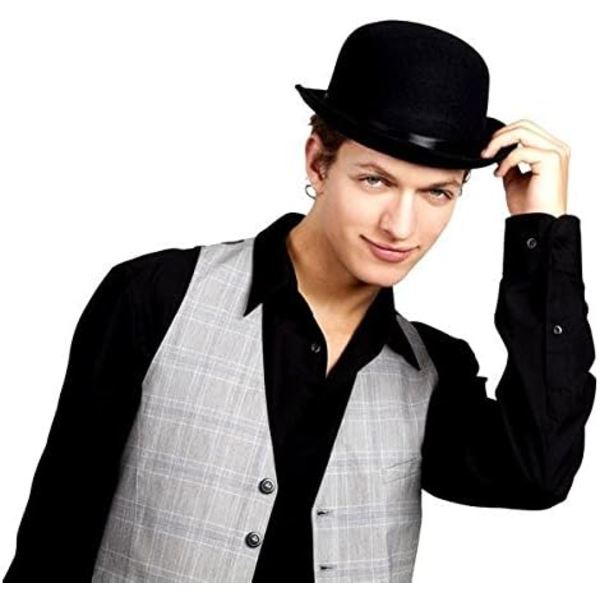 Bowlerhatt, for voksne, Hatt, Hodeplagg, Kostyme, Karneval, Tema