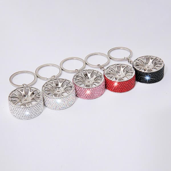 Rose Glitter Diamant Nyckelring