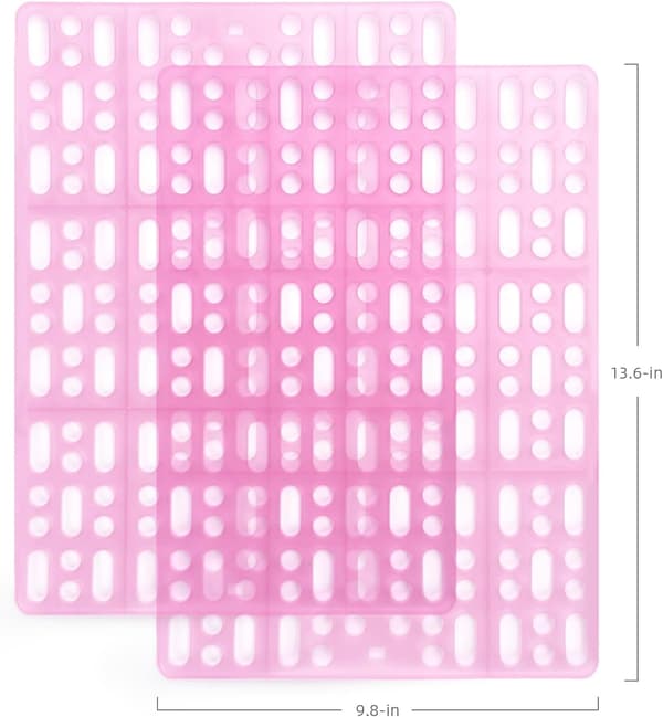 2-pack Kaninburfästen med 4 Fästflikar (Rosa)