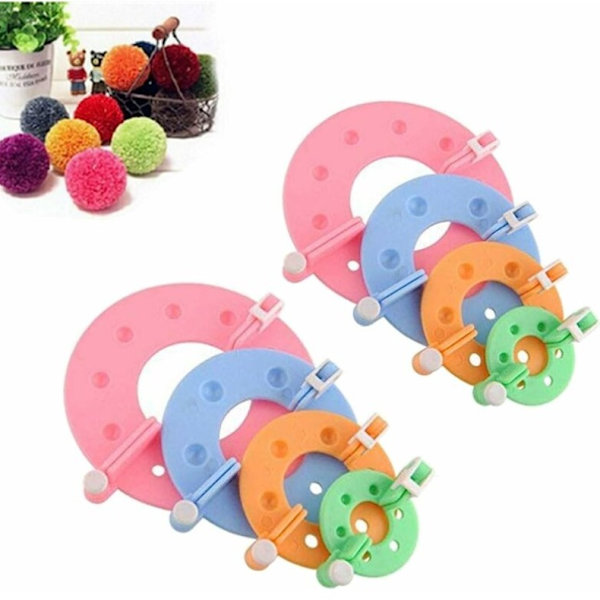 1 Set med Plysch Sticknålar, 4 Storlekar + 12 Plyschgarn Plysch