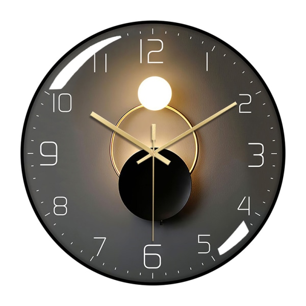 Modern Silent Wall Clock, Diameter 30cm Väggklocka för Living