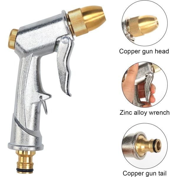 1 pcs metal garden hose nozzle, garden hose nozzle, for car and