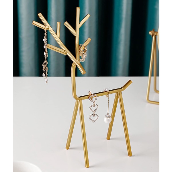 1 stykke Golden Creative Ins Iron Craft Metal Deer smykkestativ