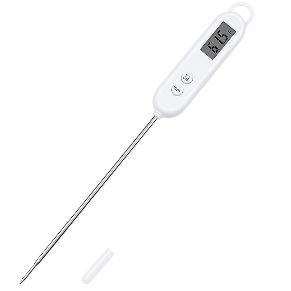 Kökstermometer, matlagningstermometer för LCD och omedelbar avläsning, lämplig för grillning/matlagning/stekning (batteri ingår)