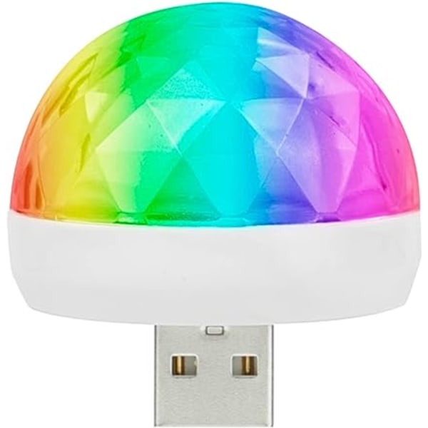 USB MINI Disco LAMPA, bärbar miniblixt, Multicolor LED Car