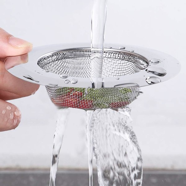2 st. Rostfritt Stål Diskhonssil, 7,7 cm Avloppssil, Diskhon