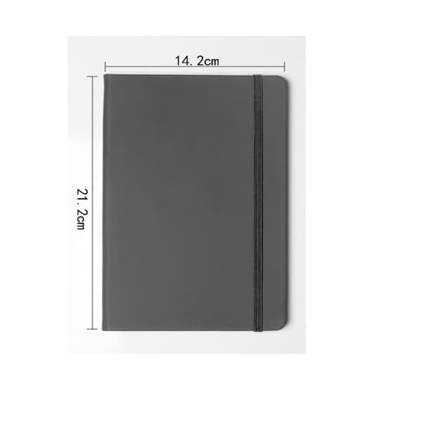 En grundlæggende klassisk sort A5-notesbog, A5-notesblok-21*2*14,3 cm,
