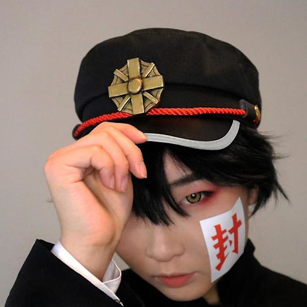 Toilet-bound Hanako-kun Yugi Anime Cosplay Hat Visors Cap Toilet Bound Navy Style Hanako Kun Cap Kostume Tilbehør A