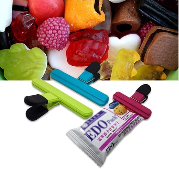 Poseposer, 6 stk. Madposeposer 3 Farver 2 Størrelser Plastik Mad