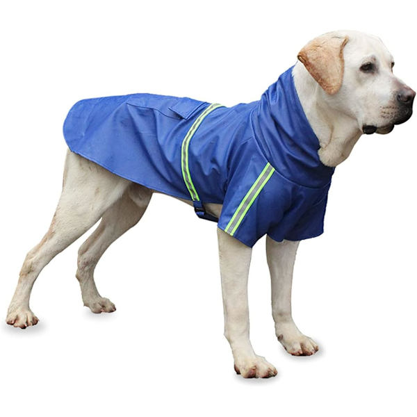 Hunde Regnjakke med Selehull Regnjakke med Refleksstripe