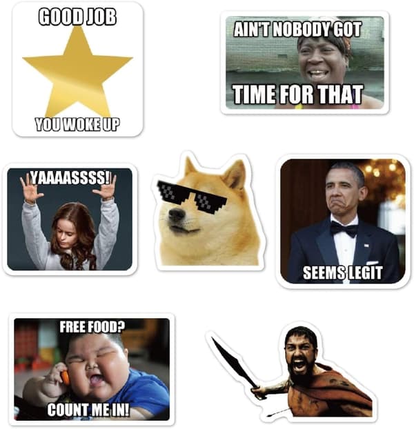 (100 st) Roliga Meme Vinyldekaler Pack, Vine-dekaler för Laptop, iPhone, Vattenflaskor, Dator och Hydro Flask