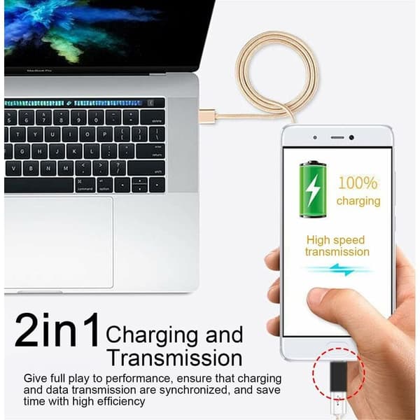 2 stycken USB C-adapter, Micro USB till USB C, USB C-adapter till Micro USB-kontakt